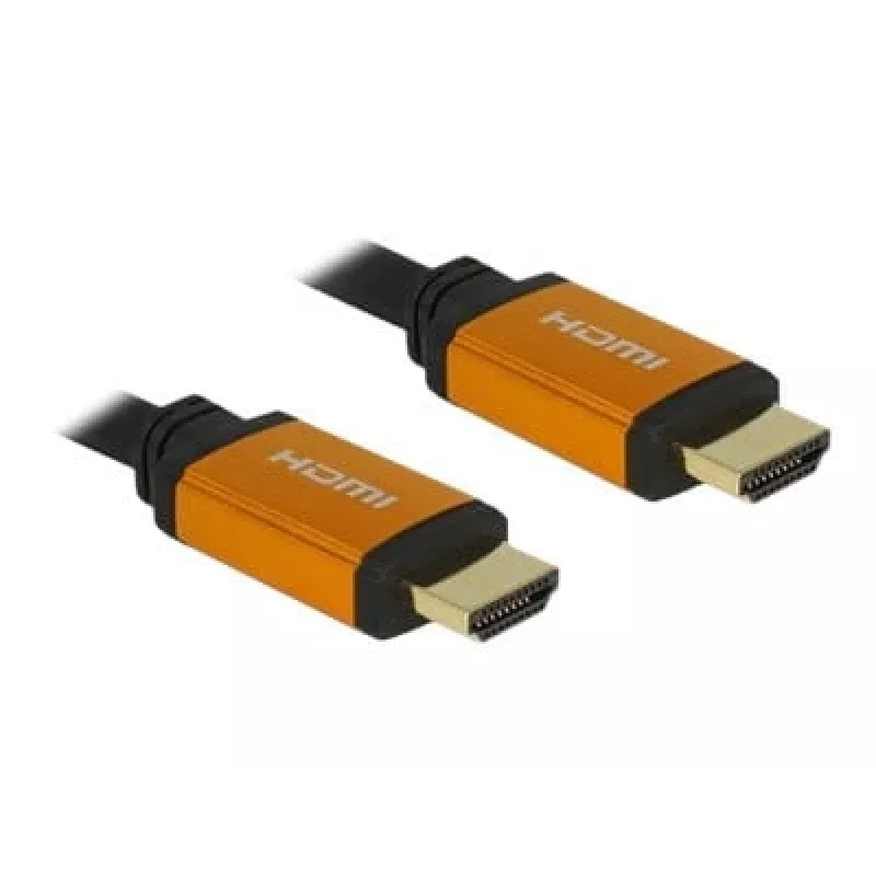HDMI kabelis DeLOCK 85727 1m Type A vīriešu uz vīriešu melns zelta