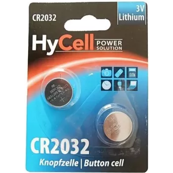 2 iepakojumu blisteris Ansmann HyCell pogas elements 3V litija CR 2032 (5020202)