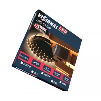 LED lente OEM AMT AMT-2835WW120-12V90 — 12 V, 90 silti baltas 2835 gaismas diodes