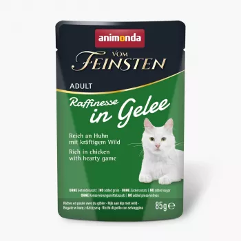 ANIMONDA Vom Feinsten Adult Raffinesse želejā ar vistu un medījumu - mitrā kaķu barība - 85 g