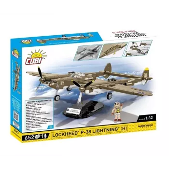 Cobi Building Blocks Lockheed P-38H Lightning komplekts 5763 — mēroga modelis, kolekcionējams lidmašīnas modelis