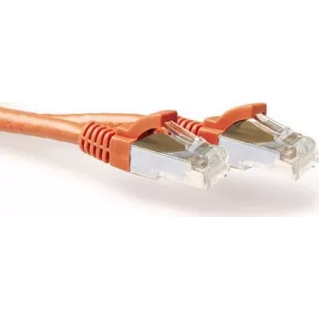 ACT oranžs 0,50 metru SFTP CAT6A kabeļa savienotājs, bez aizķeršanās, ar RJ45 savienotājiem