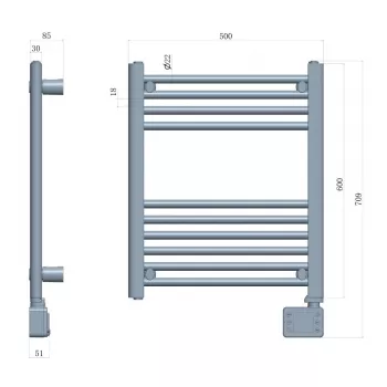 LED elektriskais vannas istabas radiators | AD 7823 | Radiators | 400 W | Balts | IP24