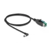 DeLOCK PoweredUSB kabelis vīrišķais 12 V uz DC 5.5 x 2.1 mm vīrišķais leņķveida 1 m