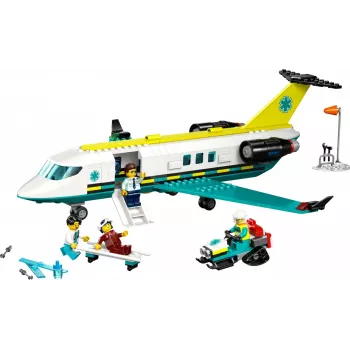 LEGO City Avārijas lidmašīna 60465 – neliels glābšanas lidaparāta būvēšanas komplekts, 403 detaļas, 4 minifigūriņas, vecums 6+