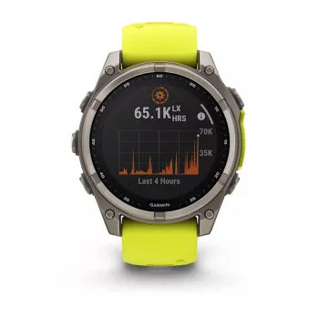 Garmin fenix 8 3.3 cm (1.3) 47 mm digitāls 260 x 260 pikseļu skārienekrāns Titāns Wi-Fi GPS (satelīts)