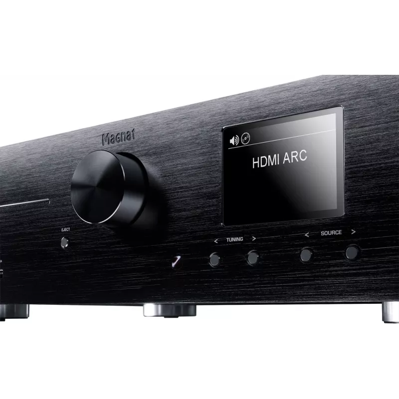 Stereo uztvērējs Magnat MC 400 — 2.0 kanāli, 40 W katrā kanālā, CD atskaņotājs, Wi‑Fi, Bluetooth, DAB/FM, Ethernet (melns)