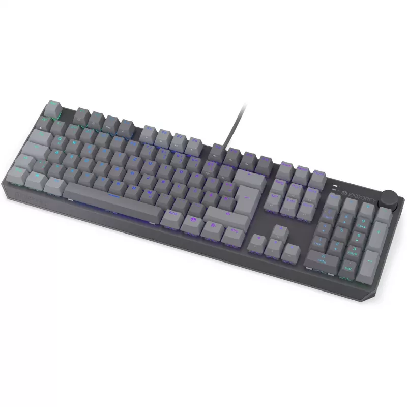 Thock V2, spēļu tastatūra pelēka, DE-izkārtojums, ENDORFY Red