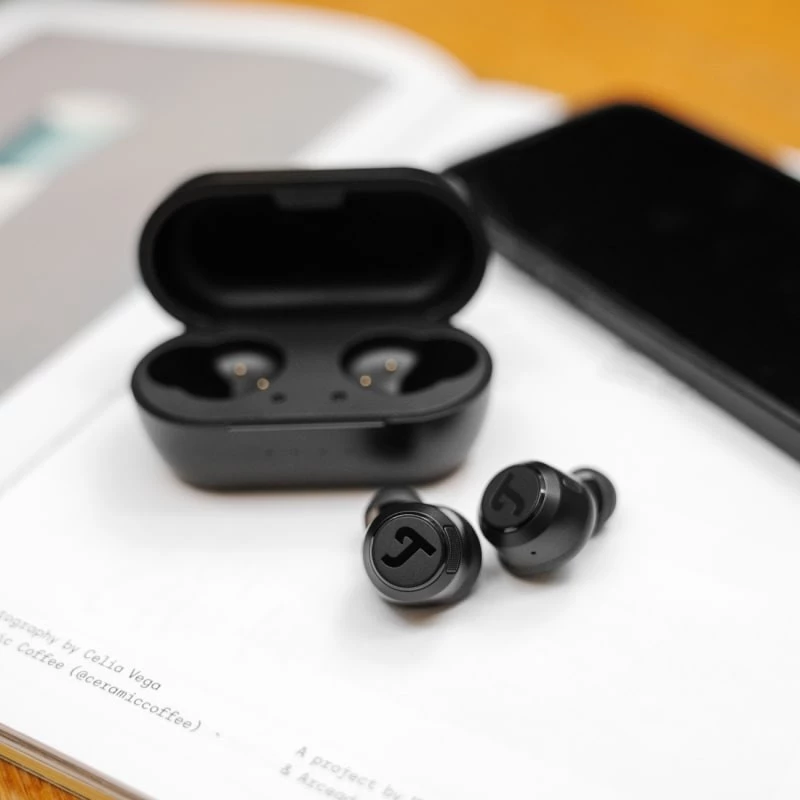 Teufel REAL Zils TWS 3 austiņas bezvadu ievietojamās zvaniem/mūzikai Bluetooth melnas