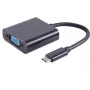 Video kabeļa adapteris USB Type-C VGA D-Sub Melns S/CONN 14-05006