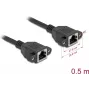Tīkla kabelis DeLOCK 90783 melns 0,5 m Cat6a S/FTP RJ-45