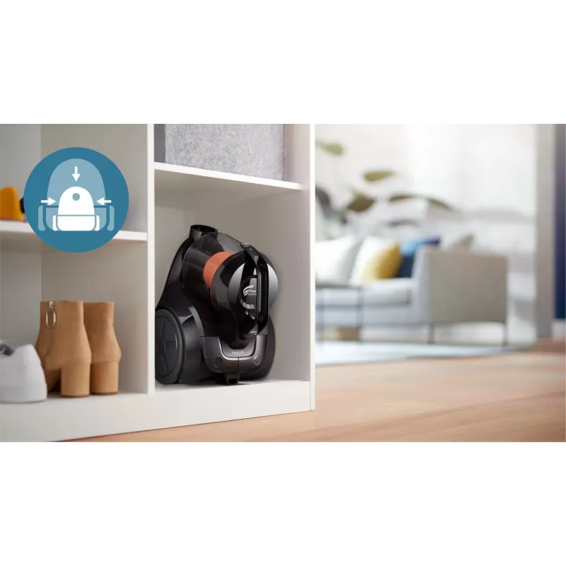 Philips 1000 sērijas XB1142/10 putekļsūcējs 1,3 L cilindra putekļsūcējs Sausā tīrīšana 800 W Bez putekļu maisa