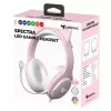 Austiņas Subsonic Spectra LED spēļu austiņas Sweety Pink
