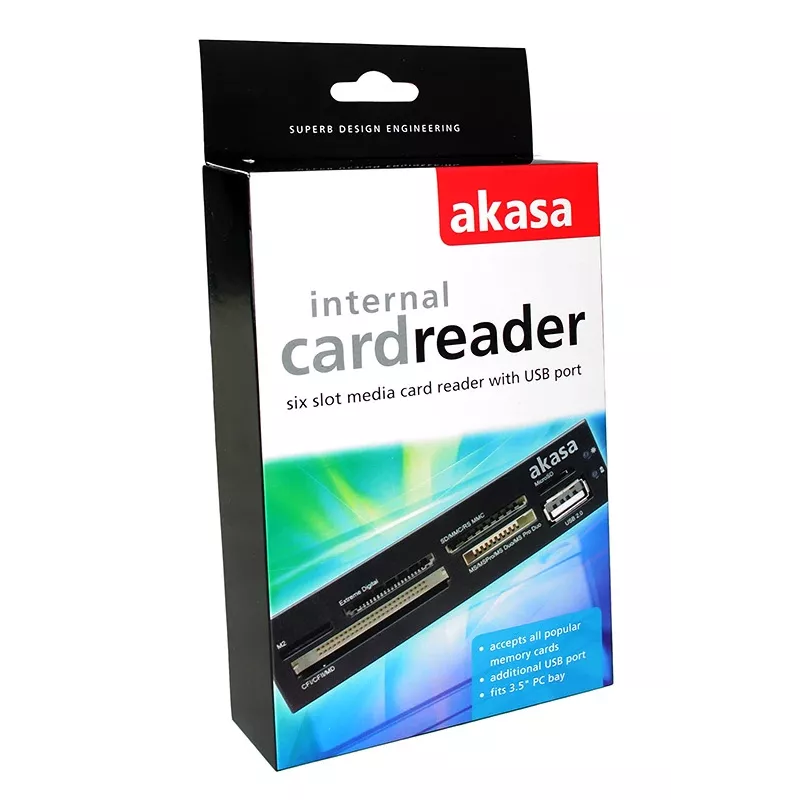 Akasa AK-ICR-07 kartes lasītājs USB 2.0 iekšējs