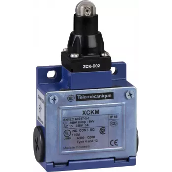 Schneider Electric XCKM102H29 elektriskais slēdzis, gala slēdzis, 2P, zils (XCKM102H29)