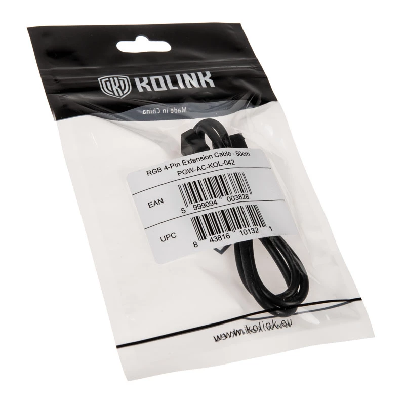 ARGB 4-pin pagarinātāja kabelis Kolink ARGB 4-Pin 0.5 m, 4-pin uz 4-pin, 0.5 m garš