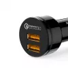CC-T8 ātrās uzlādes auto lādētājs 2xUSB 3.0 6A 36W + micro USB kabelis 1m