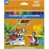 BIC Krāsainie zīmuļi Kids Smooth 24 krāsu komplekts