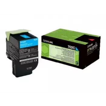 Lexmark 702C R tonera kasete 1 gab. Oriģināls ciāna