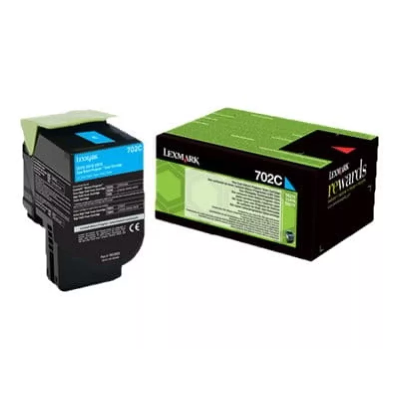 Lexmark 702C R tonera kasete 1 gab. Oriģināls ciāna