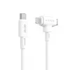 HYPER HyperJuice USB kabelis USB 2.0 1,5 m USB-C USB-C/Lightning Balts