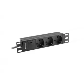 LANBERG POWER STRIP 10 RACK (1U, 16A, 3X SHUKO)