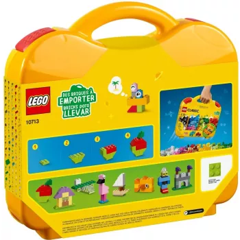 LEGO 10713 Classic Creative Suitcase rotaļlietu glabāšanas kaste ar jautrām krāsainām būvēšanas klucīšiem, dāvana 4+ gadus veciem bērniem, zēniem un meitenēm