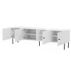 4D RTV skapis PALAZZO BIS 201x40x60 balts matēts