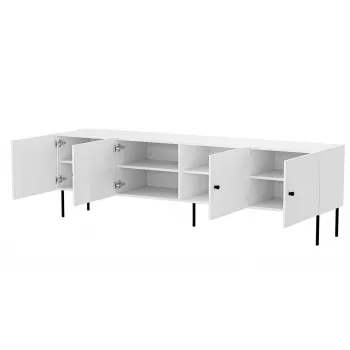 4D RTV skapis PALAZZO BIS 201x40x60 balts matēts