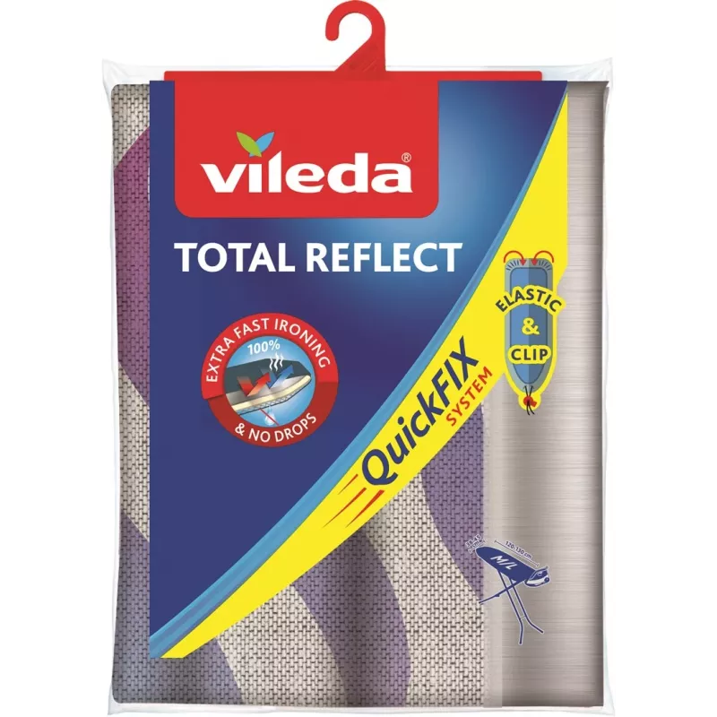 Gludināmā dēļa virsmas pārvalks VILEDA Total Reflect zils pelēks balts dēļiem 1300 x 450 mm
