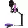 NT1 Signature + XLR kabelis + galda studijas statīvs, mikrofons ceriņkrāsā, komplekts