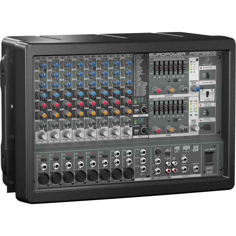 Behringer PMP1680S audio mikseris 10 kanāli 10 - 200000 Hz Melns