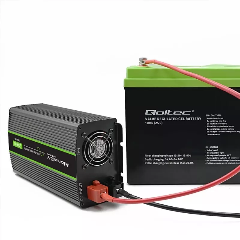 Automašīnas invertors Qoltec Monolith 2000 W Melns 24 V