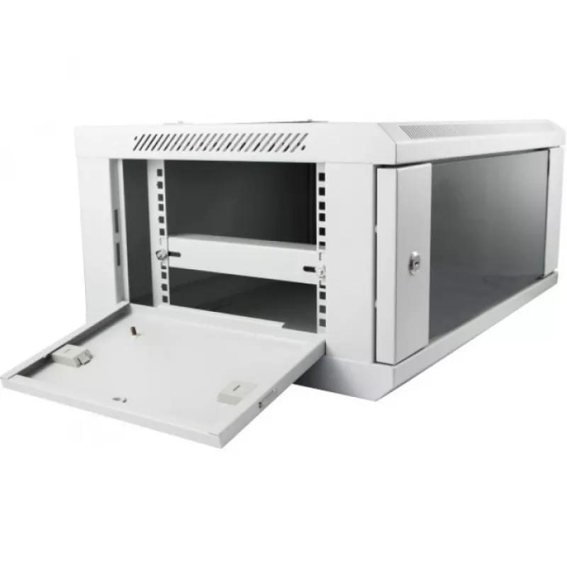 Pie sienas stiprināmais statīvs ALLNET ALL-SMC6412GRAU 12U, 50 kg ietilpība, atslēgas slēdzene, pelēks