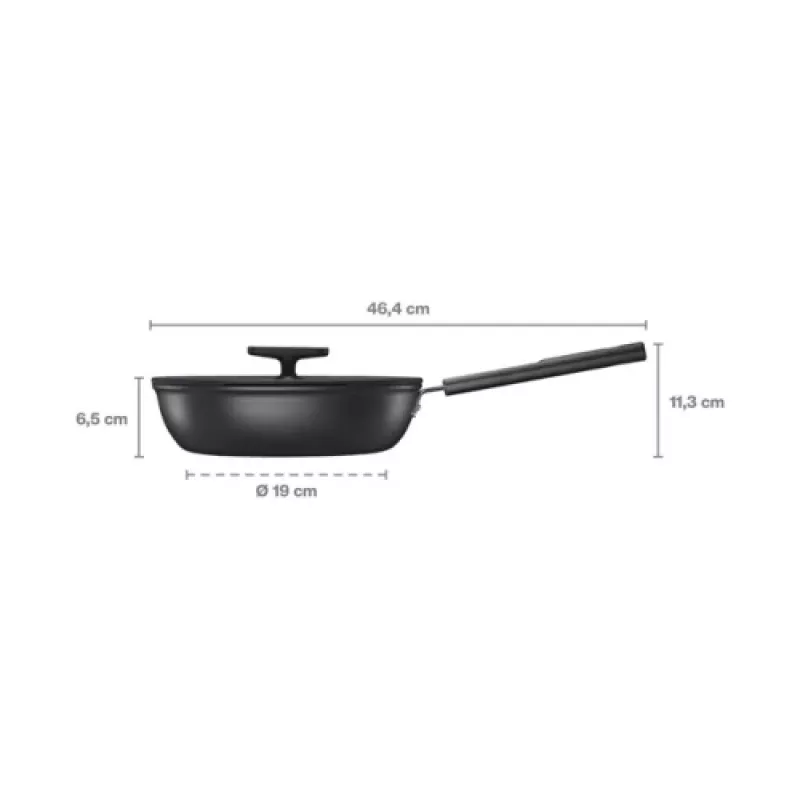 Fiskars Hard Face 1075528 Nepiedegoša sautējamā panna 24 cm 2,2L