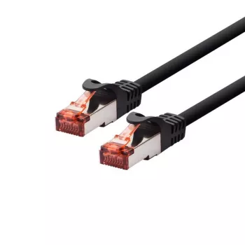 Tīkla komutācijas kabelis LOGON TCF66F003BL Cat6a F/UTP (FTP) Melns, 0,3 m, RJ-45–RJ-45