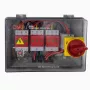 PV saules paneļu sadales kārba HiSmart NV822300 DC 3 ieejas-3 izejas IP66 sadales kārba saules bateriju blokiem