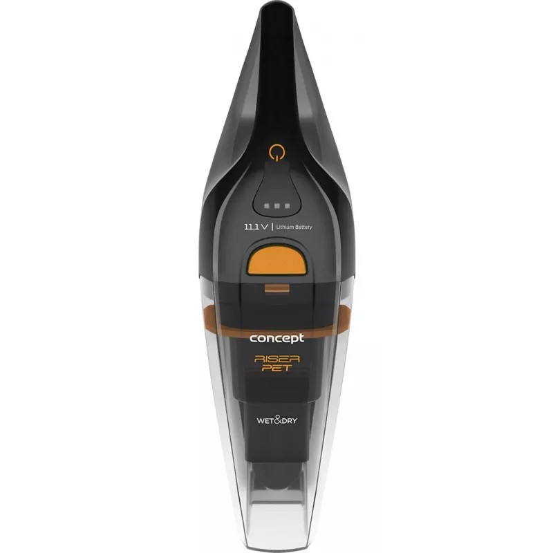Rokas putekļsūcējs Concept VP4351 — sausā un mitrā tīrīšana, bez maisiņa, HEPA12, 0,5 l, 11,1 V baterija, 20 min, 1,08 kg