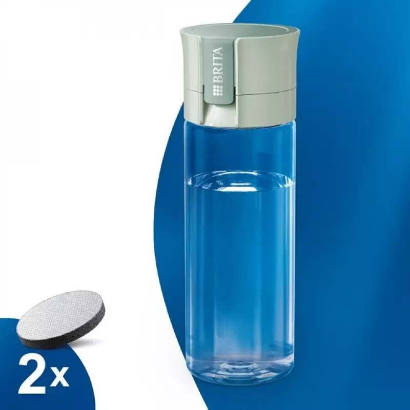 Filtrācijas pudele BRITA Vital Pasteļzaļa 600 ml ar 5 MicroDisc filtru diskiem (BRITA 1059295)