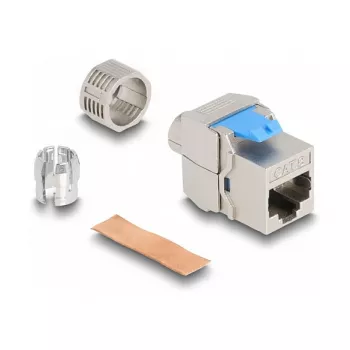 DeLOCK Keystone Module RJ45 jack to LSA Cat.8.1 toolfree plakans Metallic