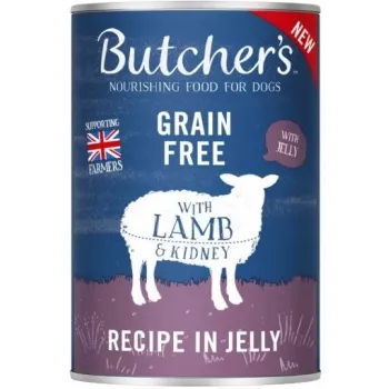 Mitrā suņu barība butcher's Oriģināls Mega pack — gabaliņi želejā, 6 x 400 g, 82% mitruma, 7,5% olbaltumvielu, 5% tauku