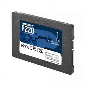 2.5 collu SATA III SSD PATRIOT P220 1 TB — 550/500 MB/s, 50k IOPS, 7 mm