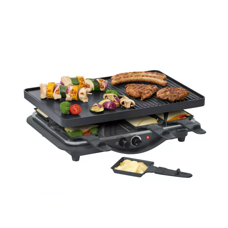 Raclette grils Steba RC 28 8 personām 1400 W melns hroms