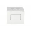 Pie sienas stiprināms 19 collu statņu skapis DIGITUS Dynamic-N DN-37106 — 9U, 600x600 mm, IP20, atslēgas slēdzene