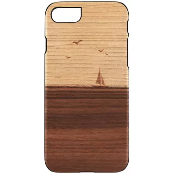 Telefona maciņš man and wood iPhone 7/8, mare Melns