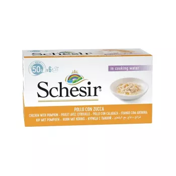 SCHESIR vistas filejas ar ķirbi buljonā - mitrā kaķu barība - 6x50g