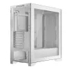 PC korpuss MODECOM VOLCANO EXPANSE S MIDI Tower — balts, microATX, rūdīts stikls, USB-C, atbalsta GPU 430 mm