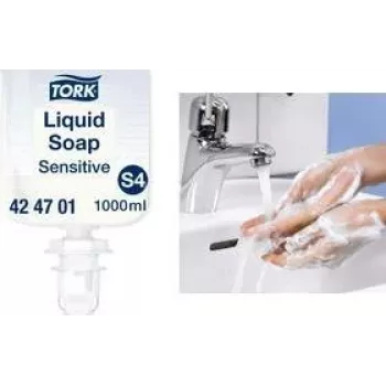 Šķidrās ziepes Tork 424701 jutīgai ādai, maiga formula, uzpildes iepakojums