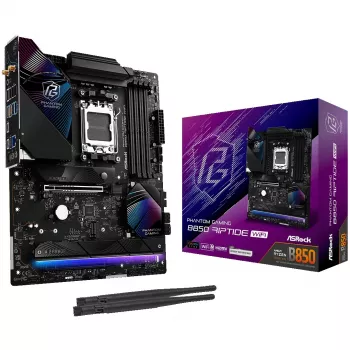 Pamatplate ASRock Phantom Gaming B850 Riptide WiFi — AMD B850, Socket AM5, ATX, DDR5, 4x M.2, Wi‑Fi 7, 2.5Gb LAN