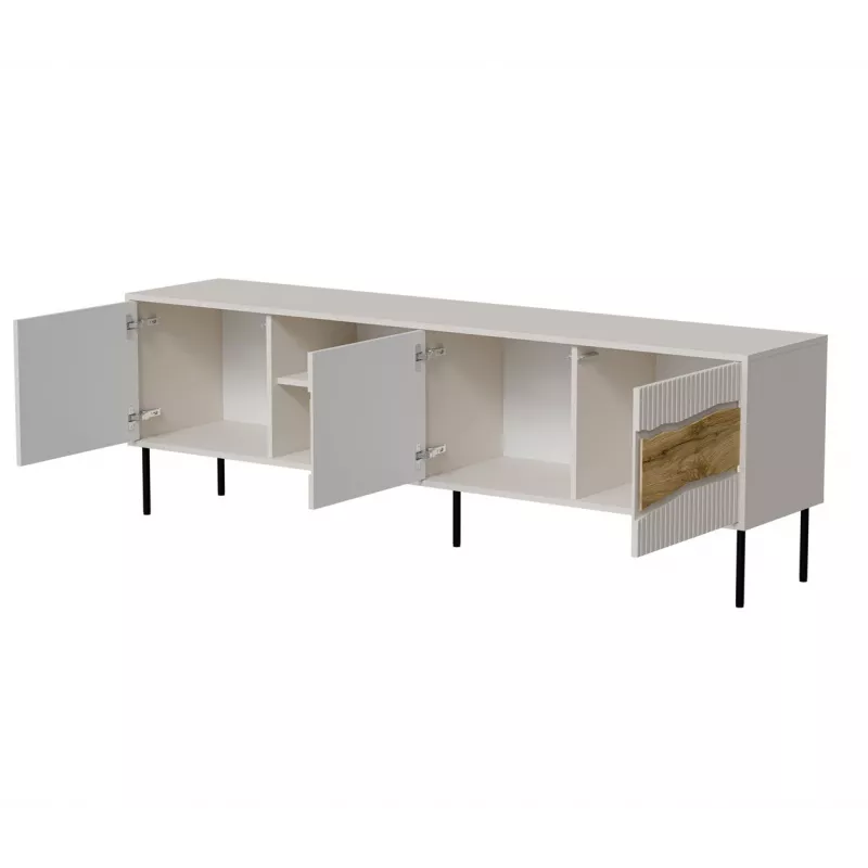 TV skapītis cama meble INSERTO 3D1W 190x40x62 cm kašmira apdare ar LED